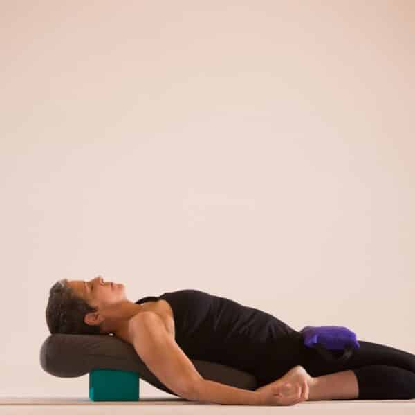 Supported Hero Pose (Virasana) in Restorative Yoga