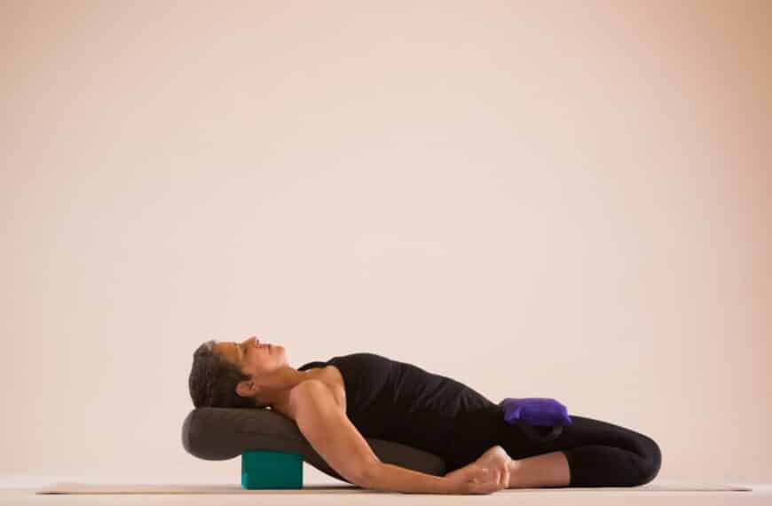 Supported Hero Pose (Virasana) in Restorative Yoga